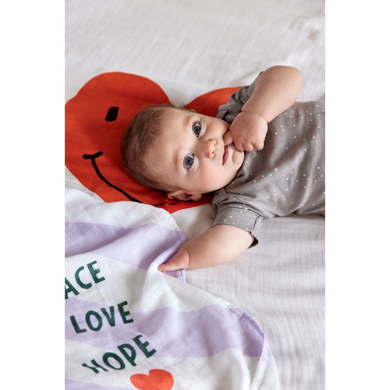 lot 2 langes - happy rascals coeur lavande - lassig - la maison de zazou