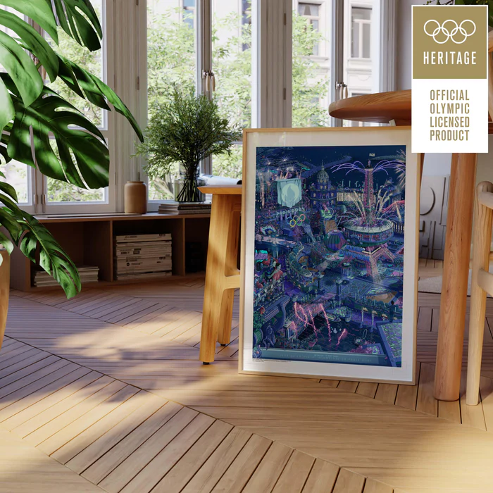 50x70_paris_2024_celebration_OLY_tube_fond_couleur-la-maison-de-zazou-rennes (2) affiche one art -jeux olympiques et paaralympiques - la maison de zazou - rennes