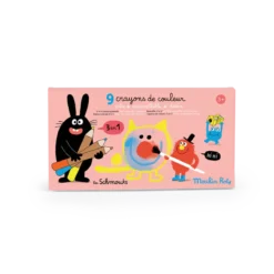9 crayons 3 en 1 - les schmouks - moulin roty - la maison de zazou