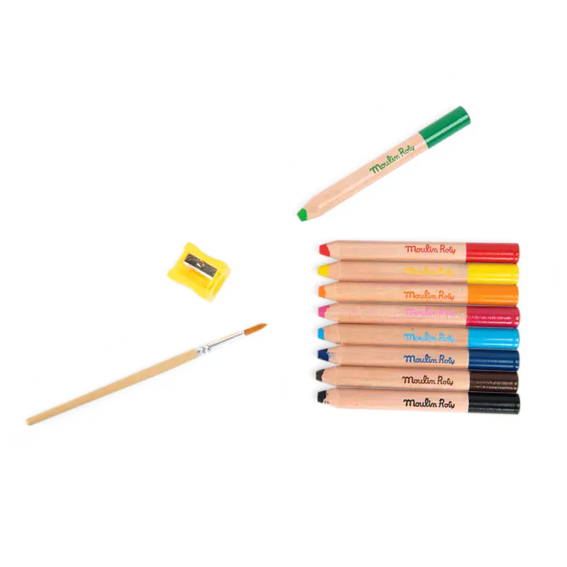 9-crayons-de-couleur-3-en-1-Les-Schmouks-Moulin-Roty-La-maison-de-zazou (3) 9 crayons 3 en 1 - les schmouks - moulin roty - la maison de zazou