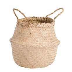 Panier tressé naturel Les Moustaches, Moulin Roty