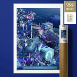 affiche one art -jeux olympiques et paaralympiques - la maison de zazou - rennes