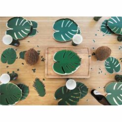 assiettes feuille tropicale - décoration de table - fête - tim & puce factory - la maison de zazou - rennes