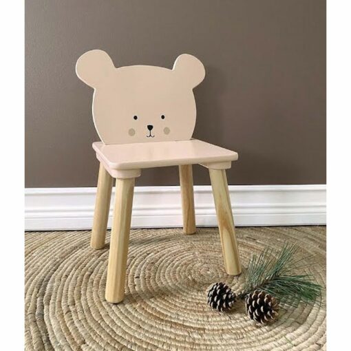 chaise en bois pour enfant - forme d'ours - jabadabado - la maison de zazou