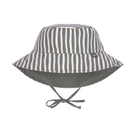 chapeau anti-uv reversible - 3 à 6 mois - motif rayé - couleur olive  - lassig - la maison de zazou