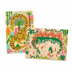 peinture sur bois - dino world - djeco - la maison de zazou - rennes