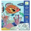 loisir créatif - coloriages brillants sous la mer - Djeco - la maison de zazou