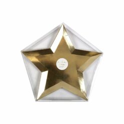 décoration de table - assiettes étoiles en feuille d'or - méri méri - la maison de zazou