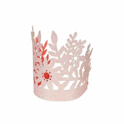 déguisement - set de 8 couronnes paillettes rose  - méri méri - la maison de zazou