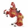 figurine du monde médiéval  - cheval richard rouge - le médiéval - fantastique - papo