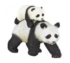 Figurine panda et son bébé - papo - la maison de zazou