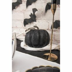 citrouille noire paillettes - décoration de table - fête - tim & puce factory - la maison de zazou - rennes
