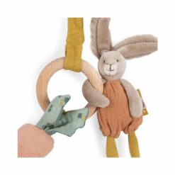 hochet - anneau bois - lapin - trois petits lapins - la maison de zazou