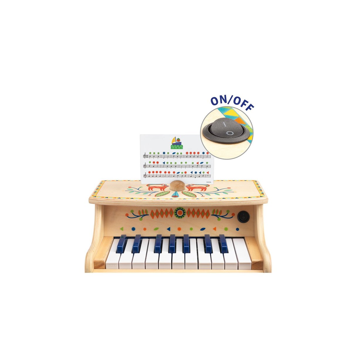 Instrument de musique pour enfant - Piano électronique en bois