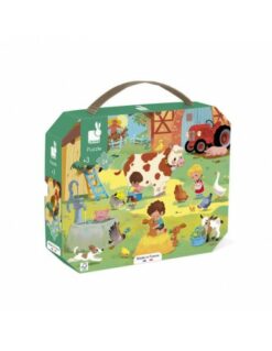Puzzle une Journee a la Ferme - 24 pcs, Janod