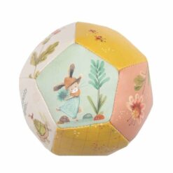 jeu d'éveil - ballon souple 10 cm - trois petits lapins - moulin roty - la maison de zazou