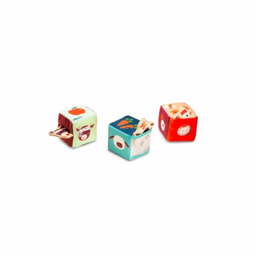 jeu d'éveil - jeu de cubes "cache cache" - ferme - lilliputiens - la maison de zazou