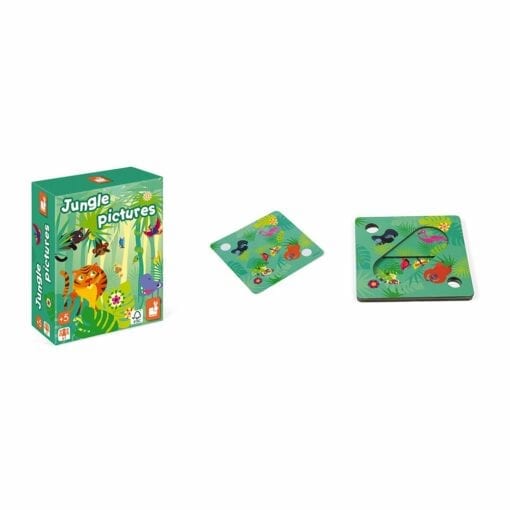 jeu de logique en bois - jungle pictures - en bois certifié fsc -jeux de societe - janod