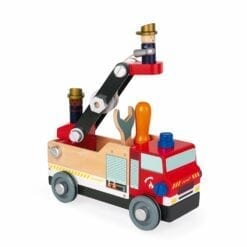 jouet d'imitation en bois 3 ans - camion pompiers brico'kids -etablis & outils - janod