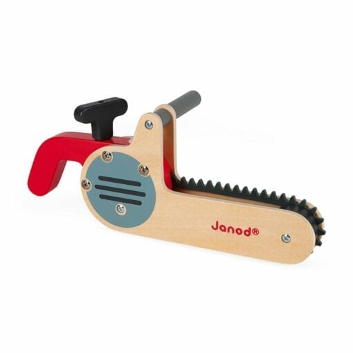 jouet d'imitation en bois 3 ans - tronconneuse brico'kids en bois  -etablis & outils - janod