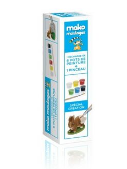 Kit recharge 6 pots de peinture - mako moulages - la maison de zazou
