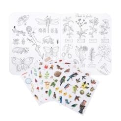 Loisir créatif - Cahier stickers Le botaniste - Le jardin du moulin - 20 pages (emb/6) - Moulin Roty