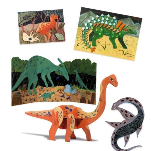 loisir créatif - coffrets multi-activités le monde des dinosaures - design by - djéco
