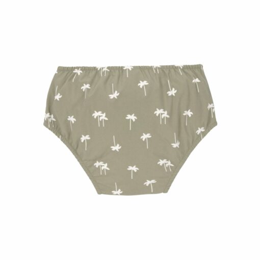maillot de bain couche garçons - palmiers olive - 3/6 mois - lassig - la maison de zazou