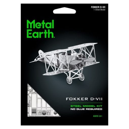 maquette métal earth 12-14 ans - avion fokker d-vii - métal earth
