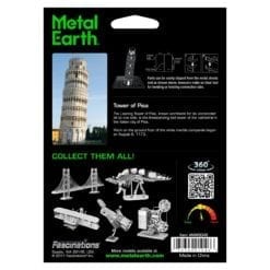 maquette métal earth 12-14 ans - tour de pise - métal earth