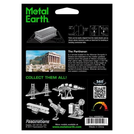 maquette métal earth 12-14 ans - parthenon - métal earth