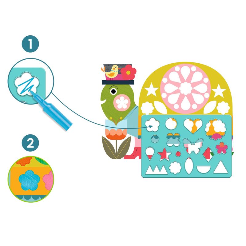 normes-mais-droles-pochoirs-coloriage-djeco-la-maison-de-zazou (3) coffret de pochoirs et coloriage - normographe - normé mais droles - djeco - la maison de zazou