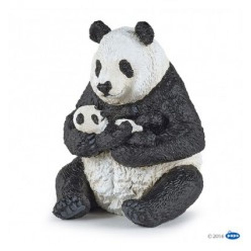 panda-assis-et-son-bebe-figurine-papo-la-maison-de-zazou-rennes figurine animaux - panda -papo - la maison de zaozu - rennes