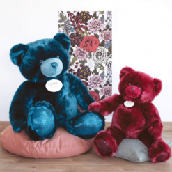 peluche ours histoire d'ours- ours collection bois de rose - 40 cm - la maison de zazou