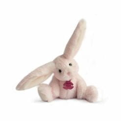peluche lapin rose fluffy - 27 cm - histoire d'ours