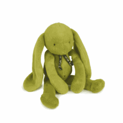 Peluche Lapin Méloé Vert pomme granny – peluche artisanale ultra-douce made in France, confectionnée à la main en Bretagne – Mailou Tradition – La Maison de Zazou – Rennes