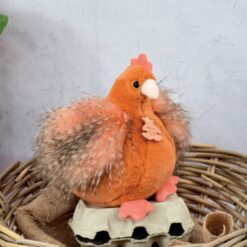 poulette orange - peluche - histoire d'ours - la maison de zazou -rennes