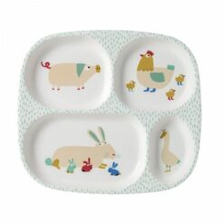 assiette compartiments - la ferme - petit jour paris - la maison de zazou - rennes