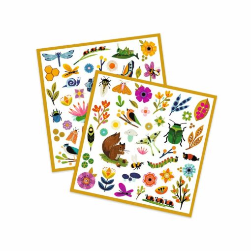 pochette de stickers - le jardin  - djéco - la maison de zazou