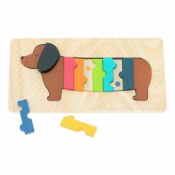 puzzle chien grosse pièces - encastrement en bois - vilac - la maison de zazou