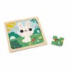 puzzle lapin blanc - janod - la maison de zazou
