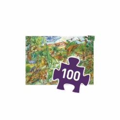 puzzle observation dinosaures 100 pcs - djéco - la maison de zazou