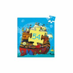 puzzle silhouette bateau de barberousse 54 pcs - djéco - la maison de zazou