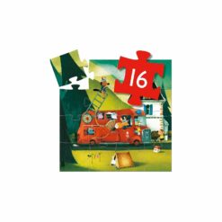 puzzle silhouette le camion de pompier 16 pcs - djéco - la maison de zazou
