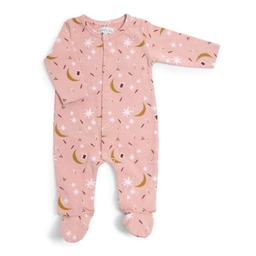 Pyjama bébé - 12m jersey rose étoiles - Après la pluie - Moulin Roty