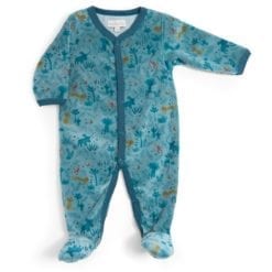 Pyjama bébé - 6m velours bleu nuit - Sous mon baobab - Moulin Roty