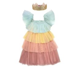 Déguisement - robe de princesse - arc-en-ciel 5-6 ans - meri meri - la maison de zazou