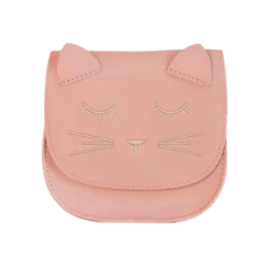 sac à main en bandoulière - léonie chat -rose et paillettes - yuko b - la maison de zazou