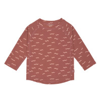 t-shirt anti-uv manches longues - 18 mois - motif vagues bois de rose  - lassig - la maison de zazou
