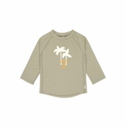 t-shirt anti-uv manches longues enfants - palmiers olive - 1/2 ans   - lassig - la maison de zazou